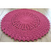 Dywan ze sznurka okrągły LYKKE różowy ciemny