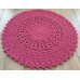 Dywan ze sznurka okrągły LYKKE różowy ciemny