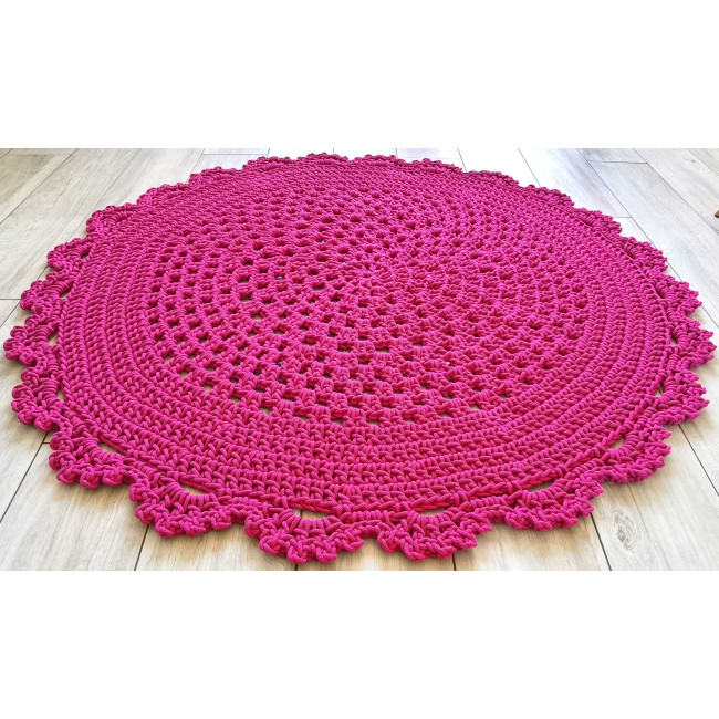 Dywan ze sznurka okrągły MELLOW SUN fuksjowy