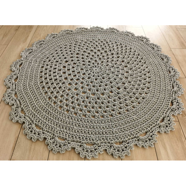 Dywan ze sznurka okrągły MELLOW SUN szary
