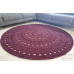 Dywan ze sznurka okrągły SCANDIC burgundowy